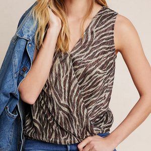 ANTHROPOLOGIE ERI + ALI Kasi Shimmer Top M